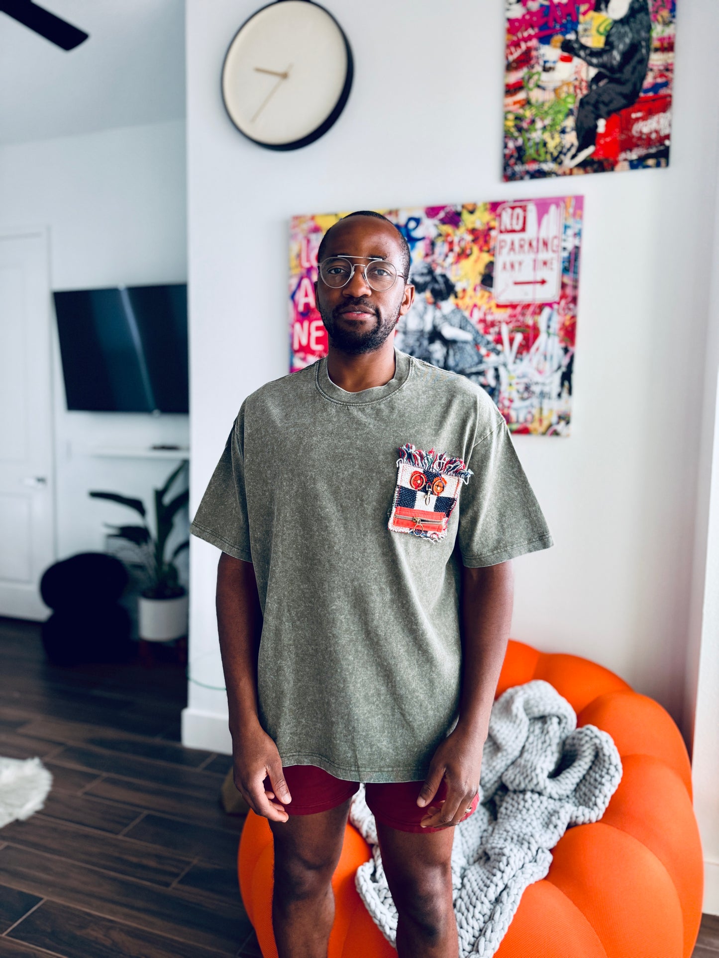 Threaded face shirt - Green