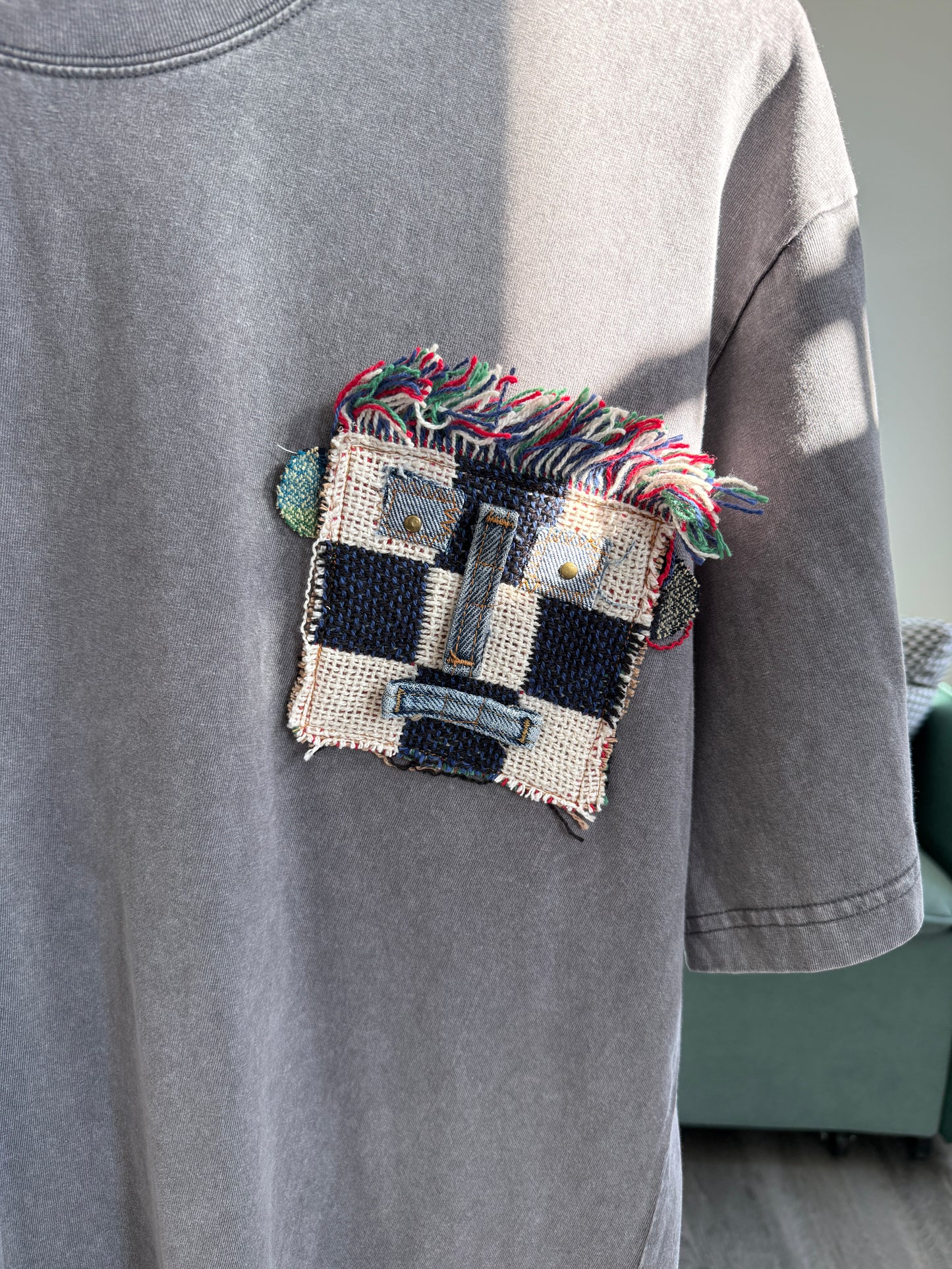 Threaded Faces Shirt - Gray