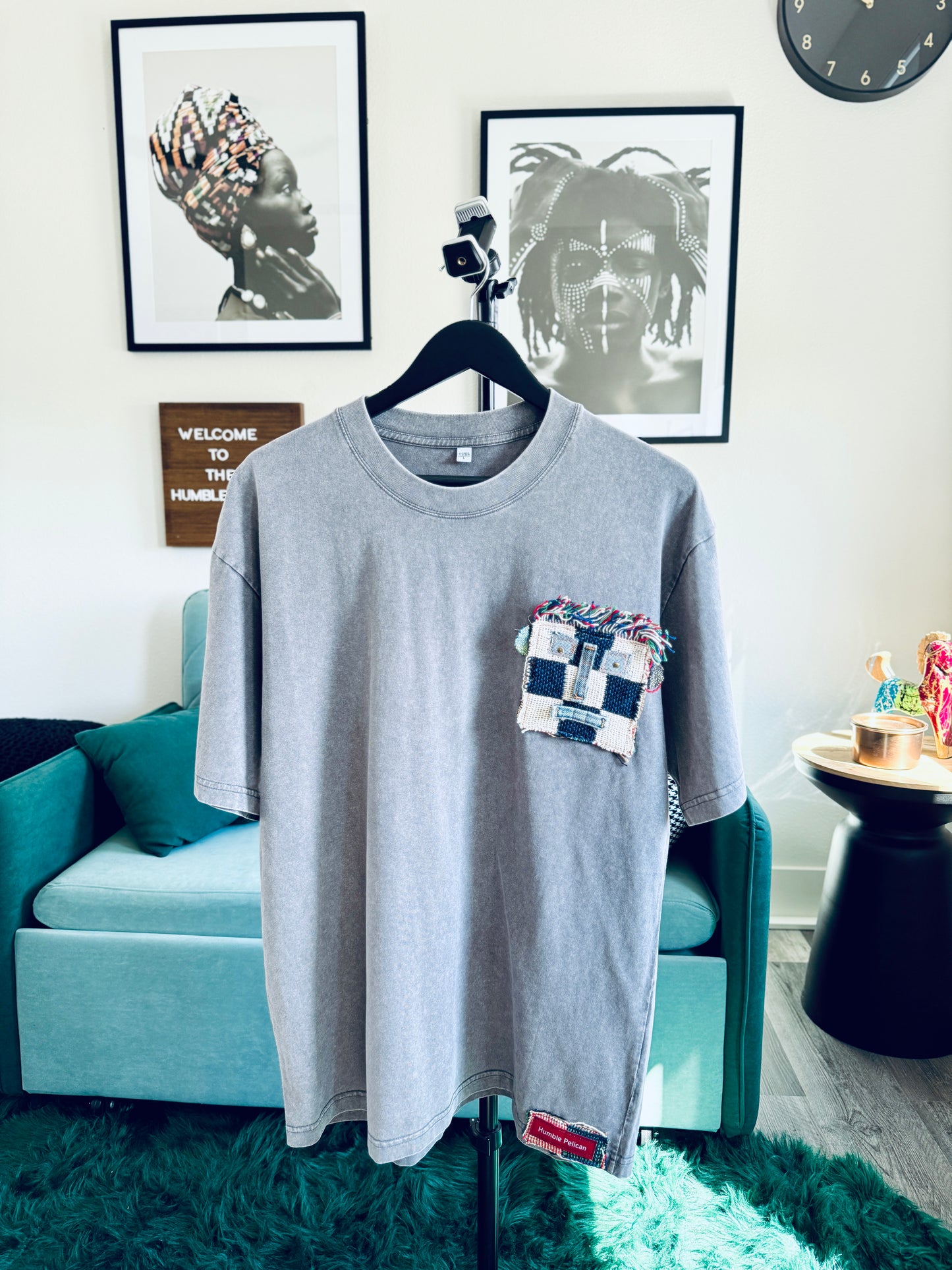 Threaded Faces Shirt - Gray