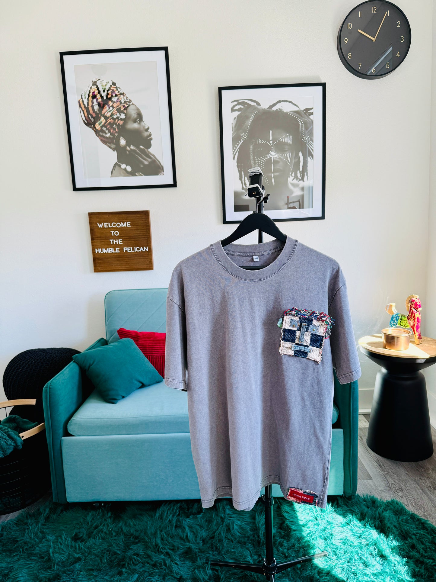 Threaded Faces Shirt - Gray