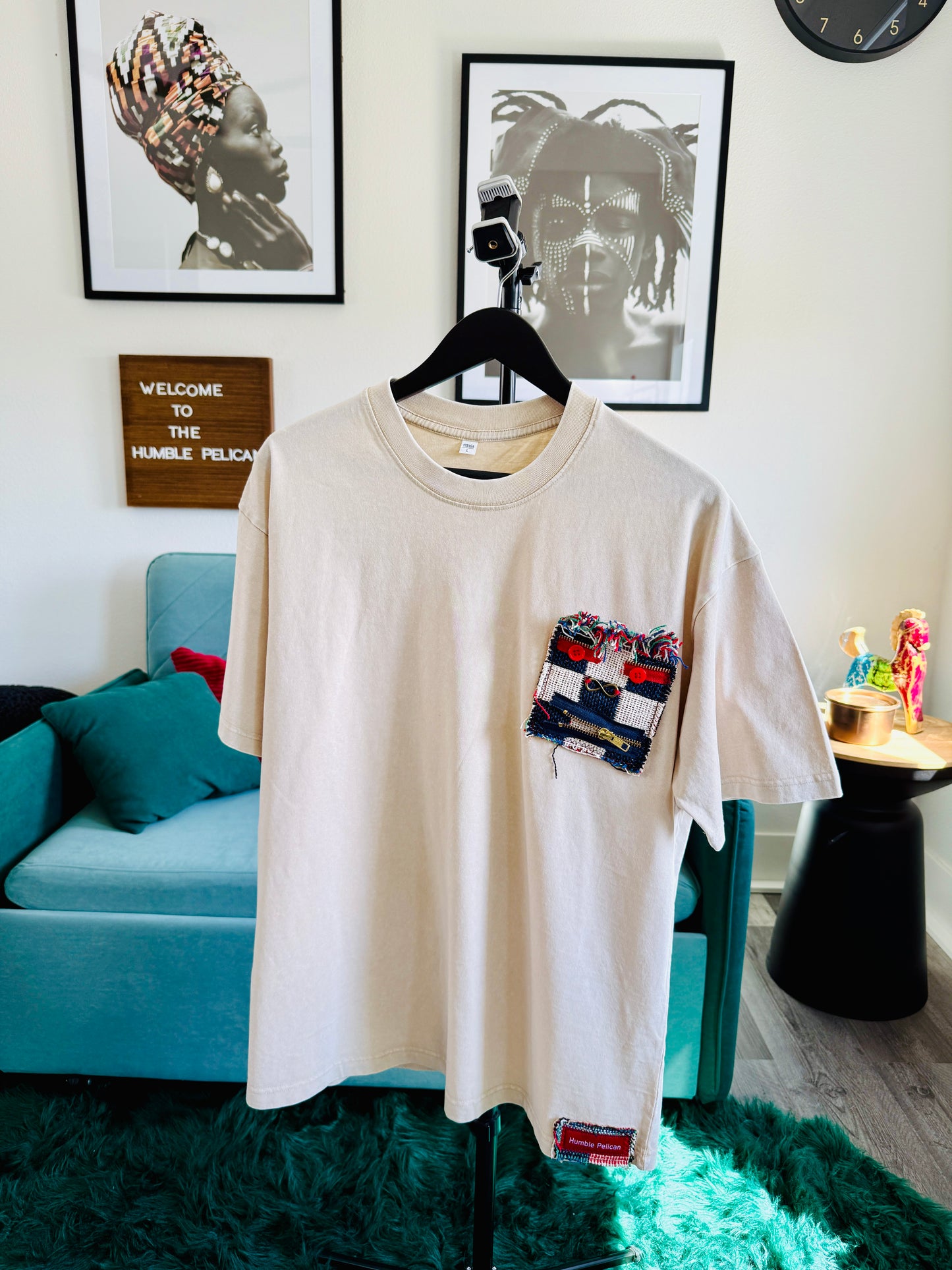 Threaded Face Shirt - Cream