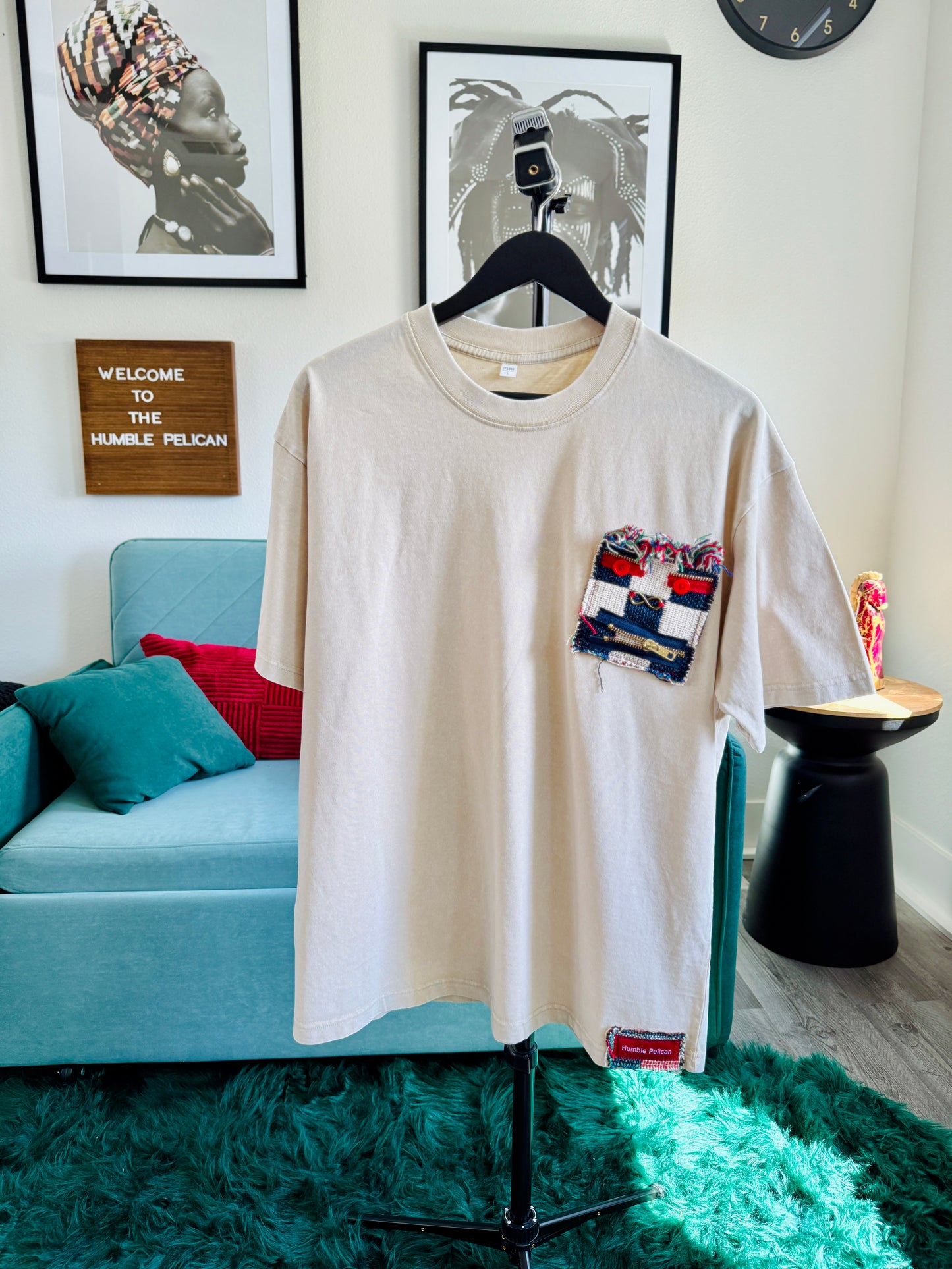 Threaded Face Shirt - Cream