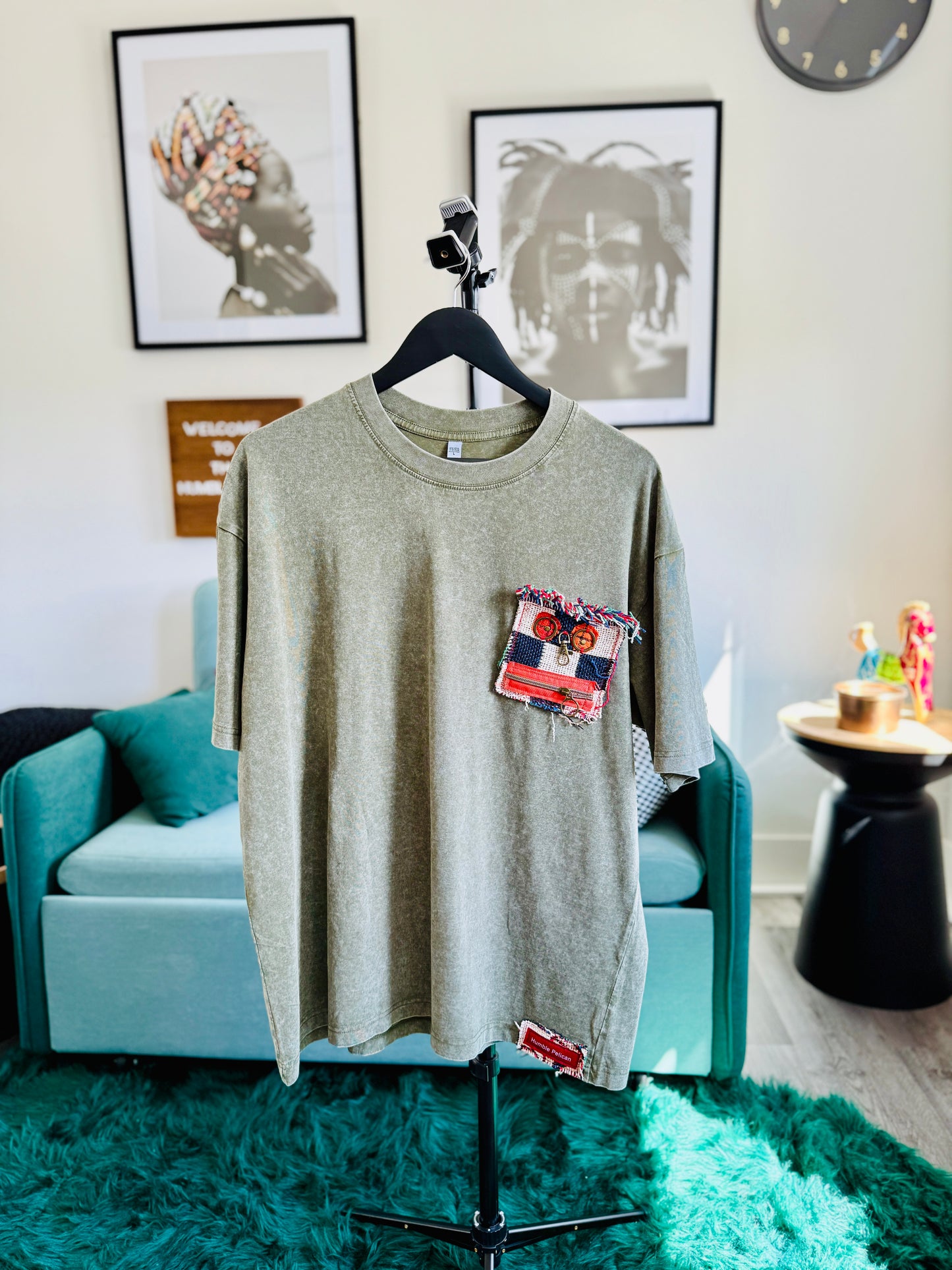 Threaded face shirt - Green