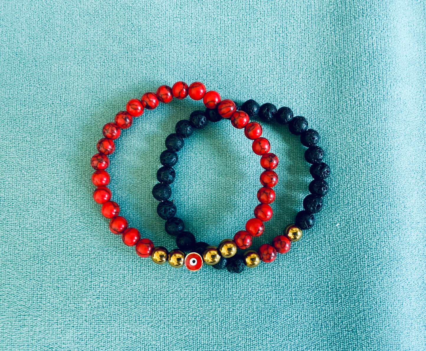 Pair of Stacked stretch bracelet (2)