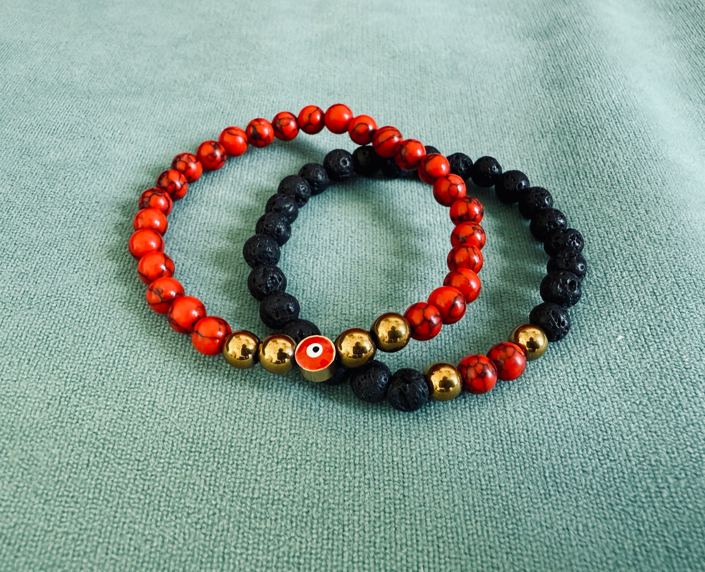 Pair of Stacked stretch bracelet (2)