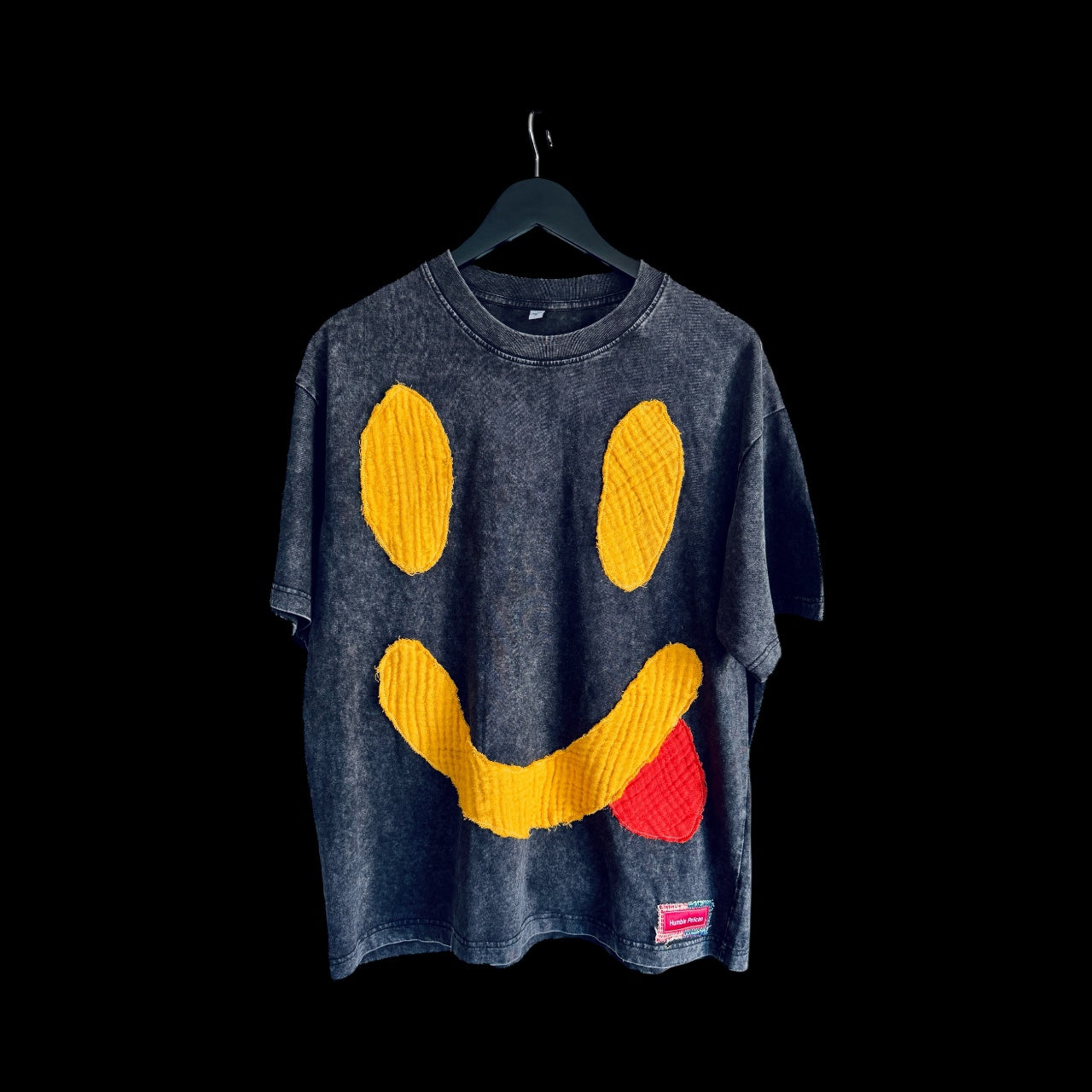 Handmade Smiley Face Shirt (Blk)