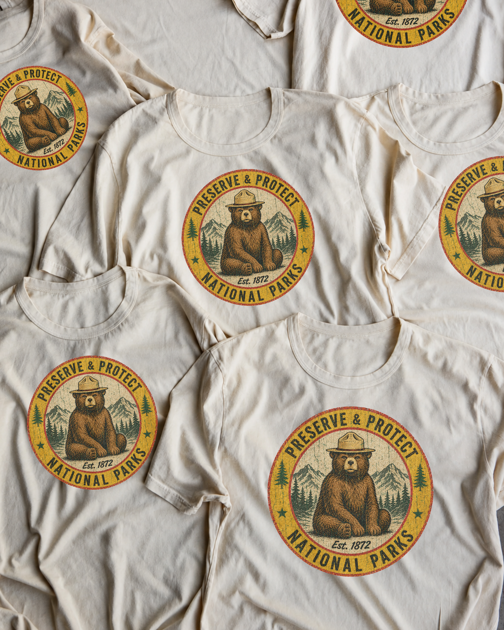 US National Parks Vintage Bear Tee