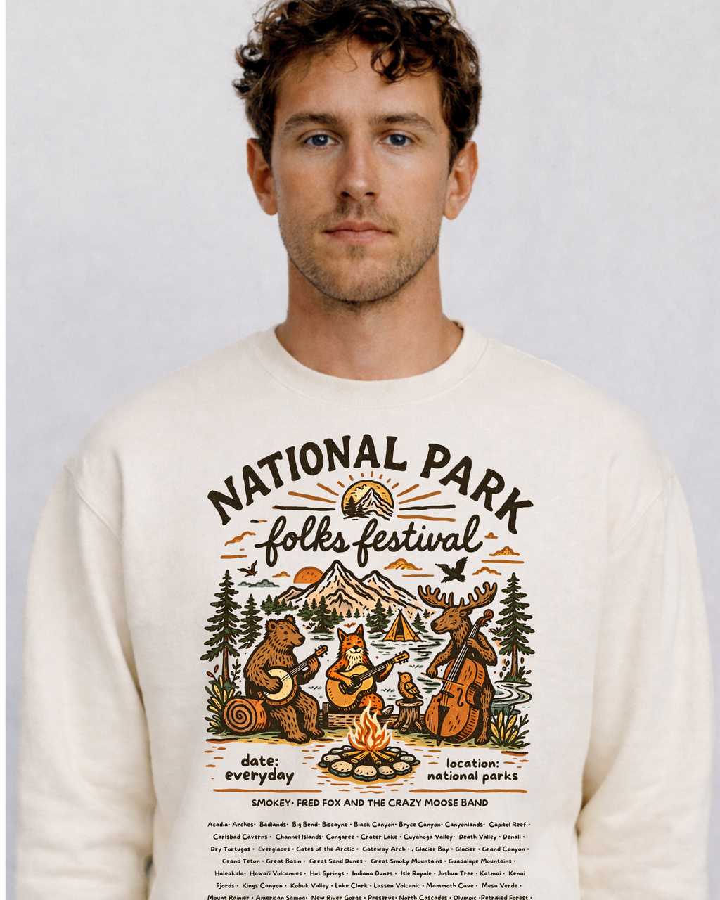 National Park Folks Festival crewneck sweatshirt - unisex