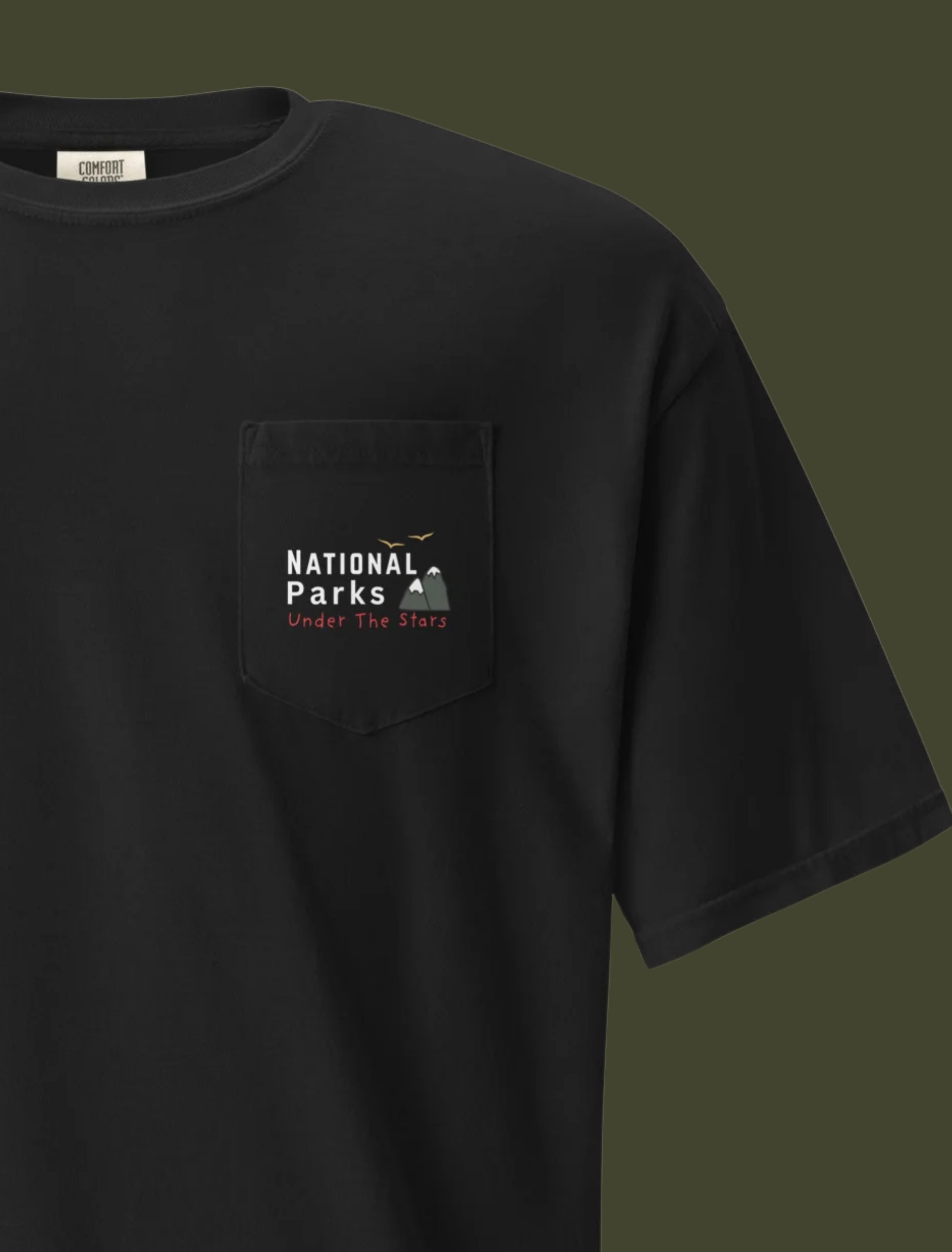 Unisex garment-dyed pocket t-shirt