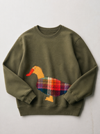 Handmade Mallard Duck Sweater - Olive Green