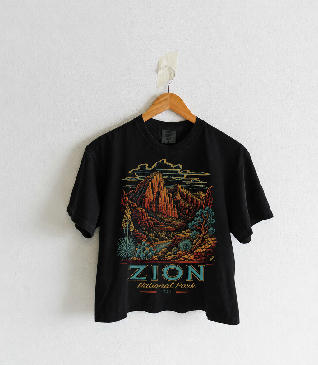 Zion National park boxy tee