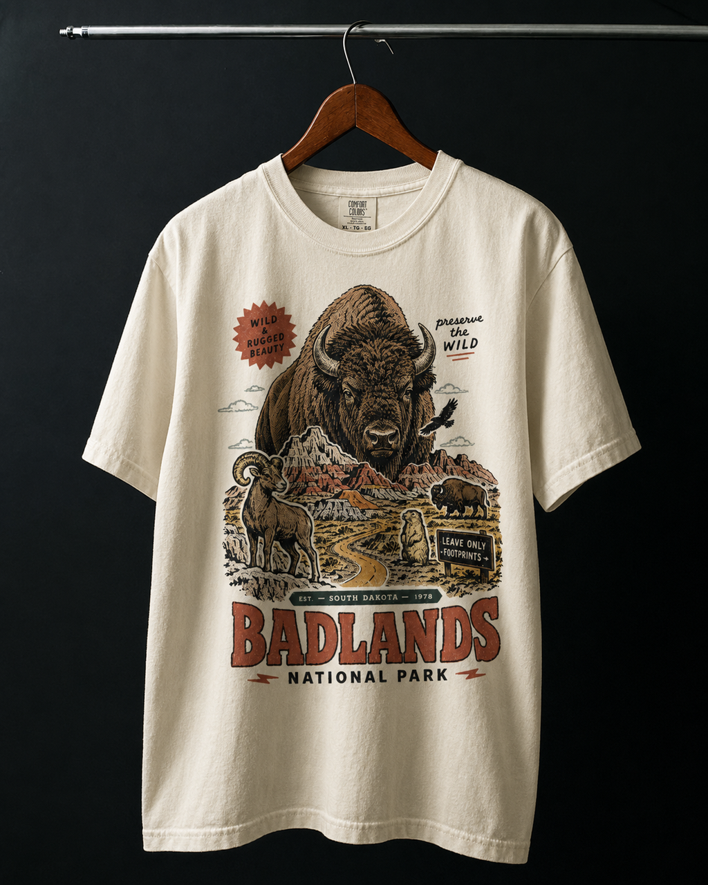 Badlands National Park graphic unisex Tee