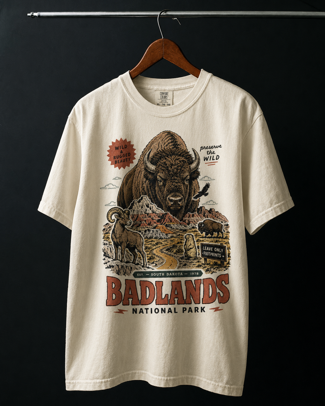 Badlands National Park graphic unisex Tee
