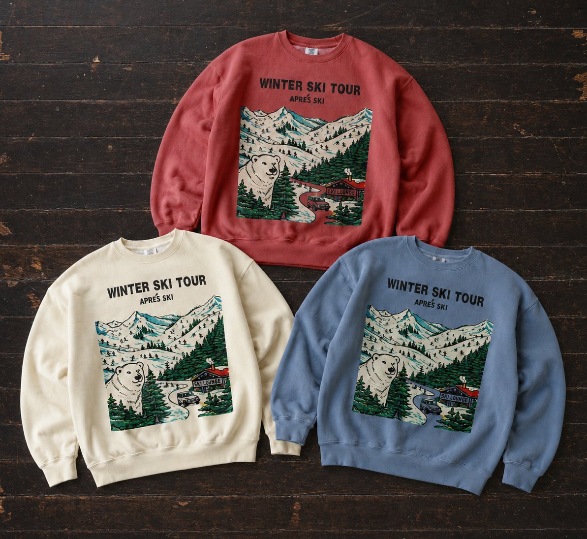Winter Ski Tour Statement Sweater