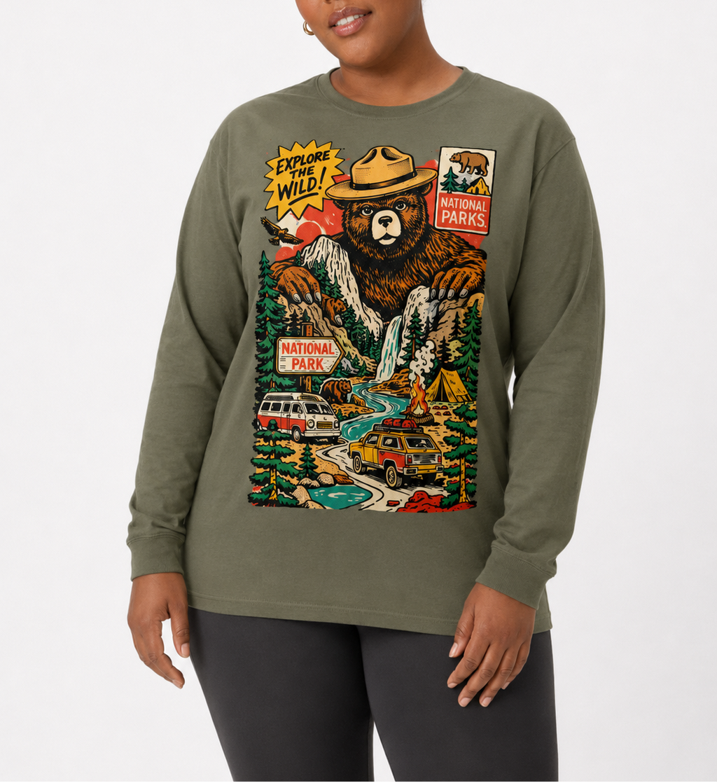 Graphic Bear Long Sleeve Tee
