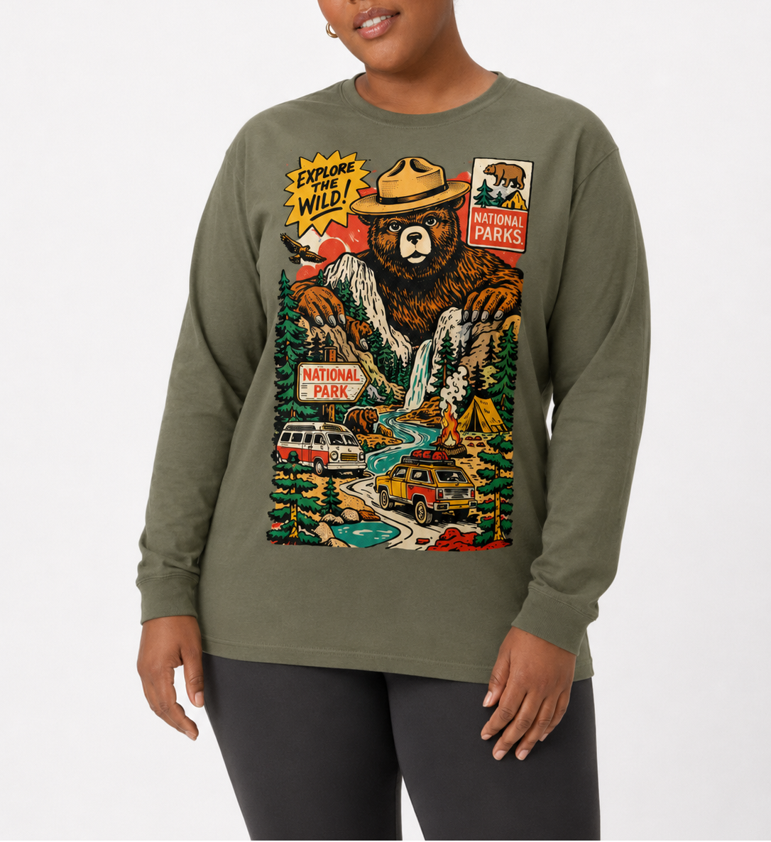 Graphic Bear Long Sleeve Tee
