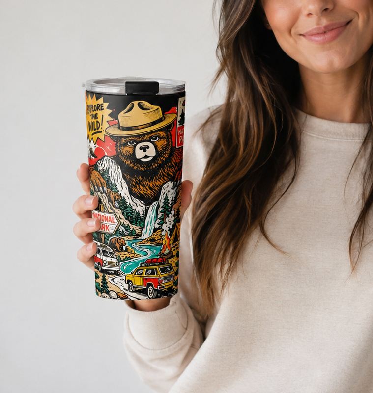 Tapered stainless steel tumbler