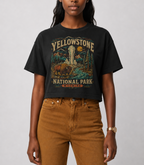 Yellowstone National Park cropped boxy shirt