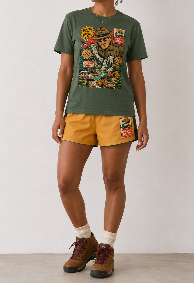National Parks Unisex cotton shorts