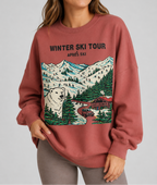 Winter Ski Tour Statement Sweater