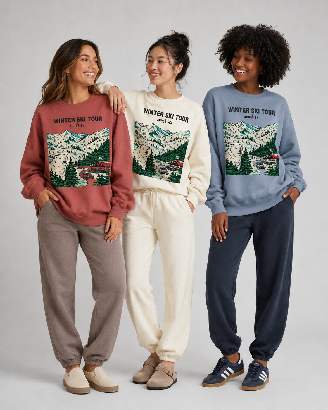 Winter Ski Tour Statement Sweater