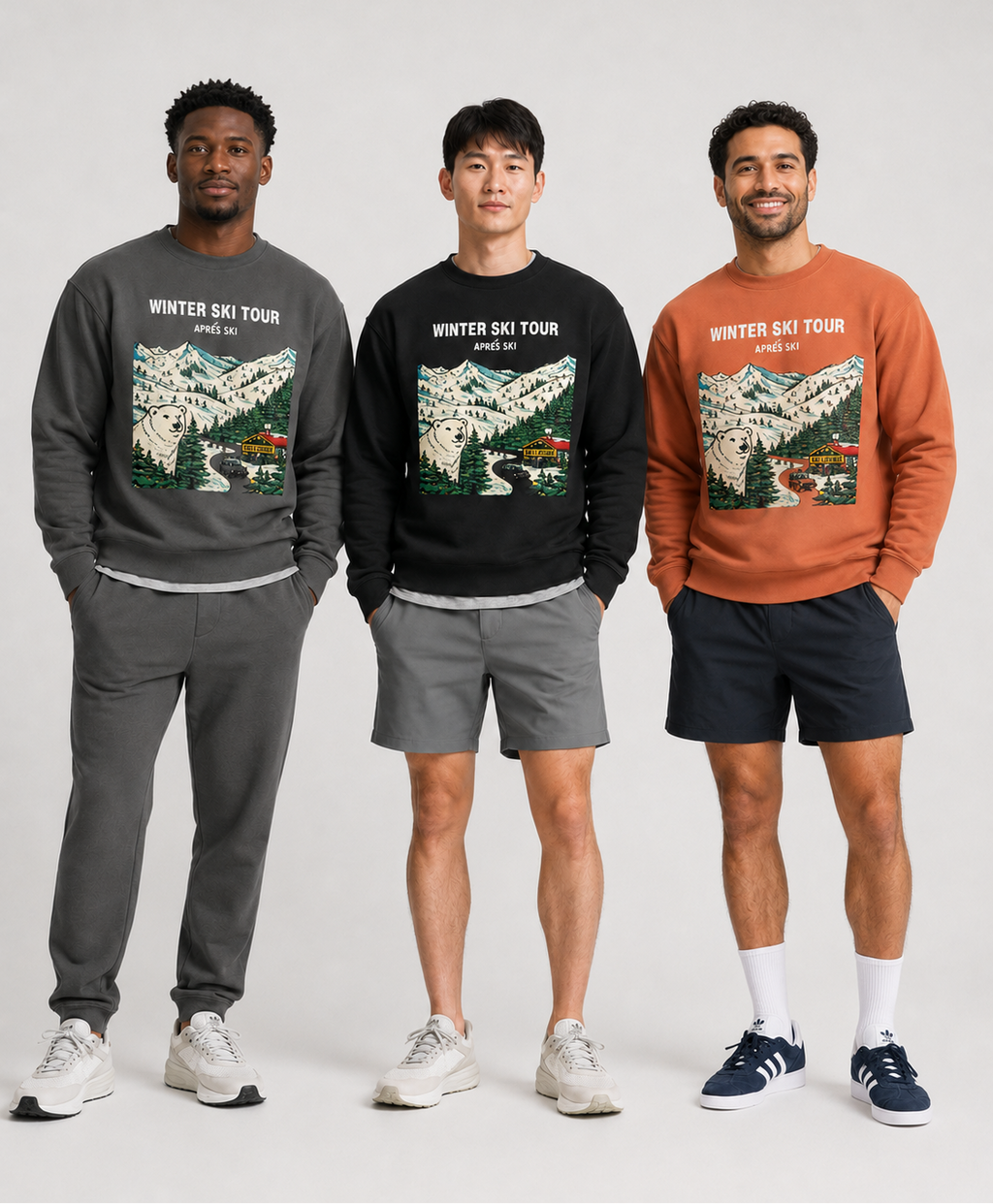 Winter Ski Tour Statement Sweater