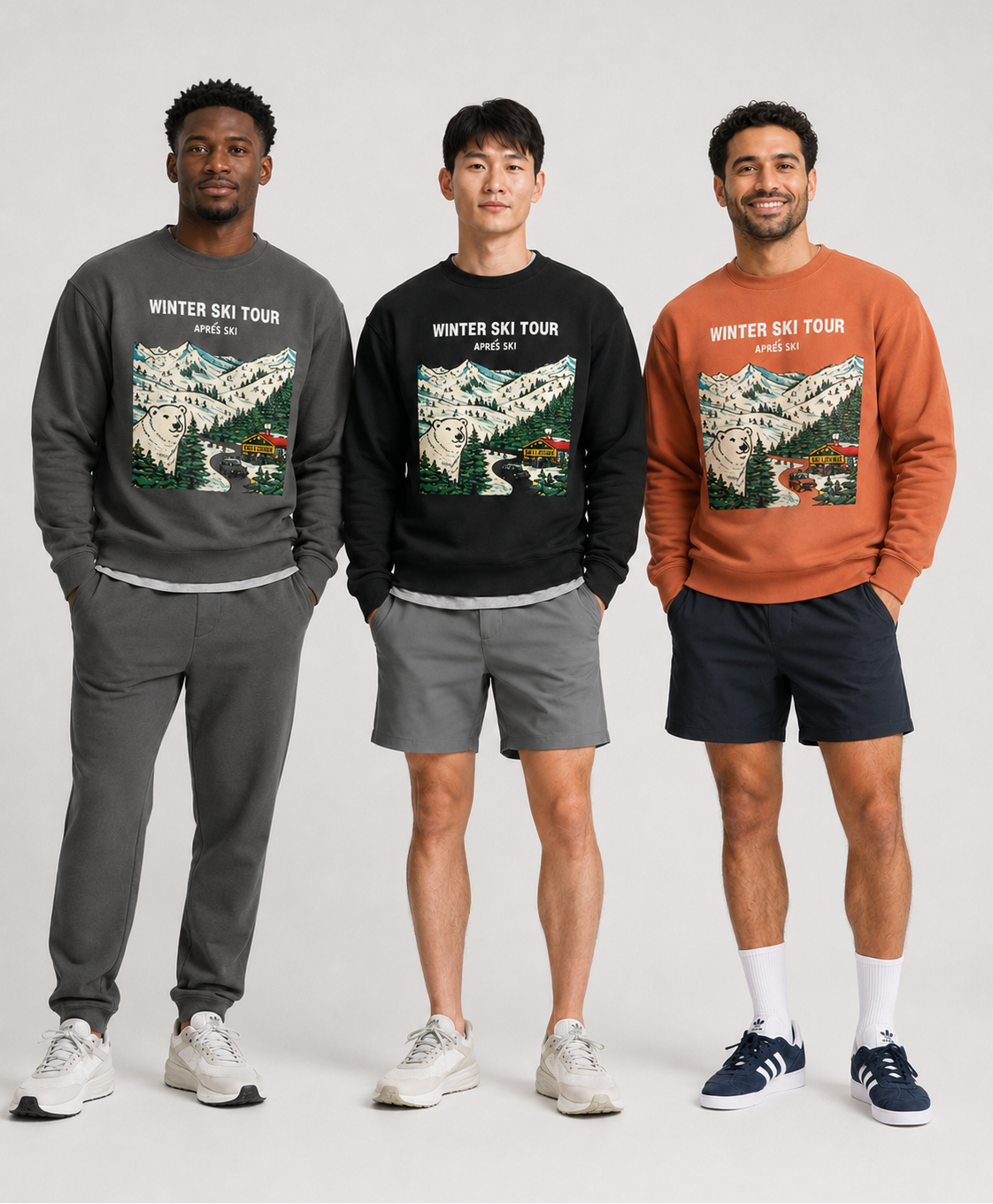 Winter Ski Tour Statement Sweater