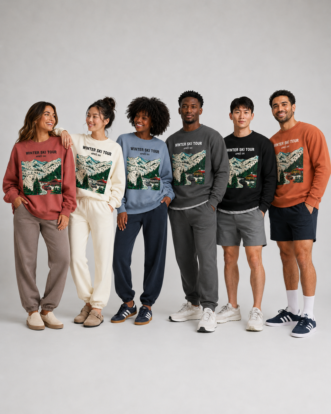Winter Ski Tour Statement Sweater