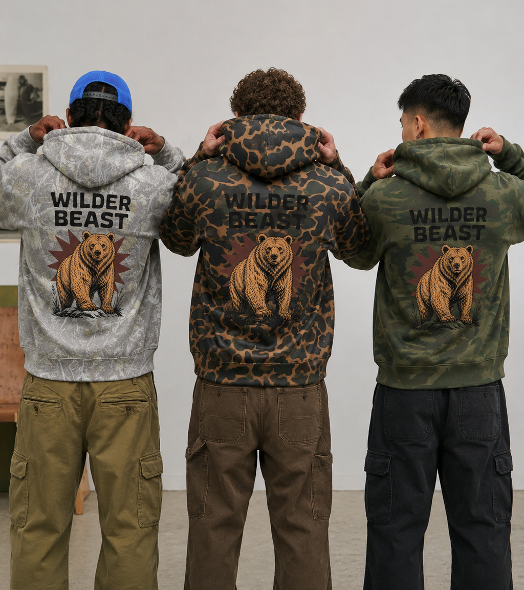 Multi Camo Wilder Beast Unisex Hoodie