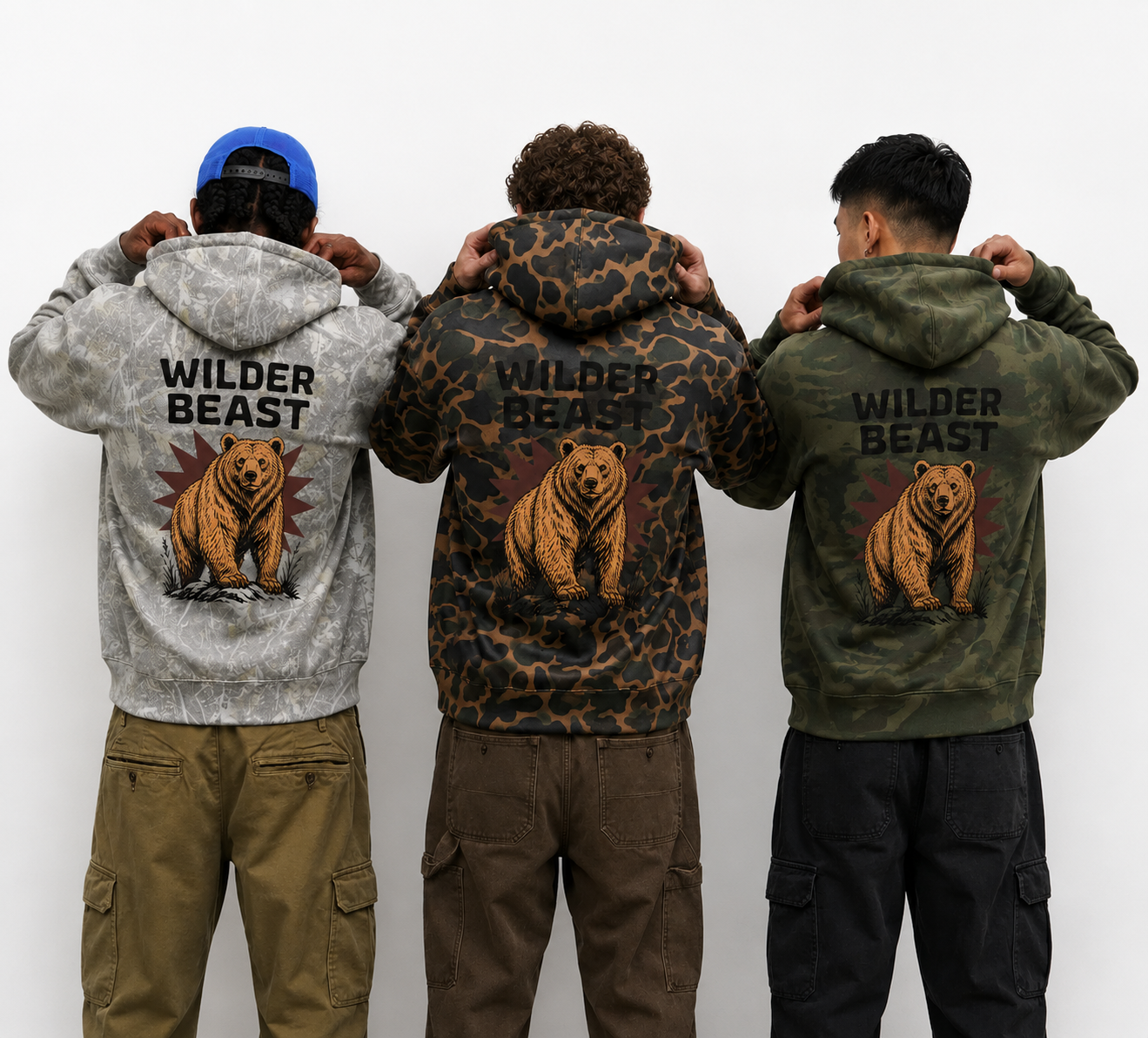 Multi Camo Wilder Beast Unisex Hoodie