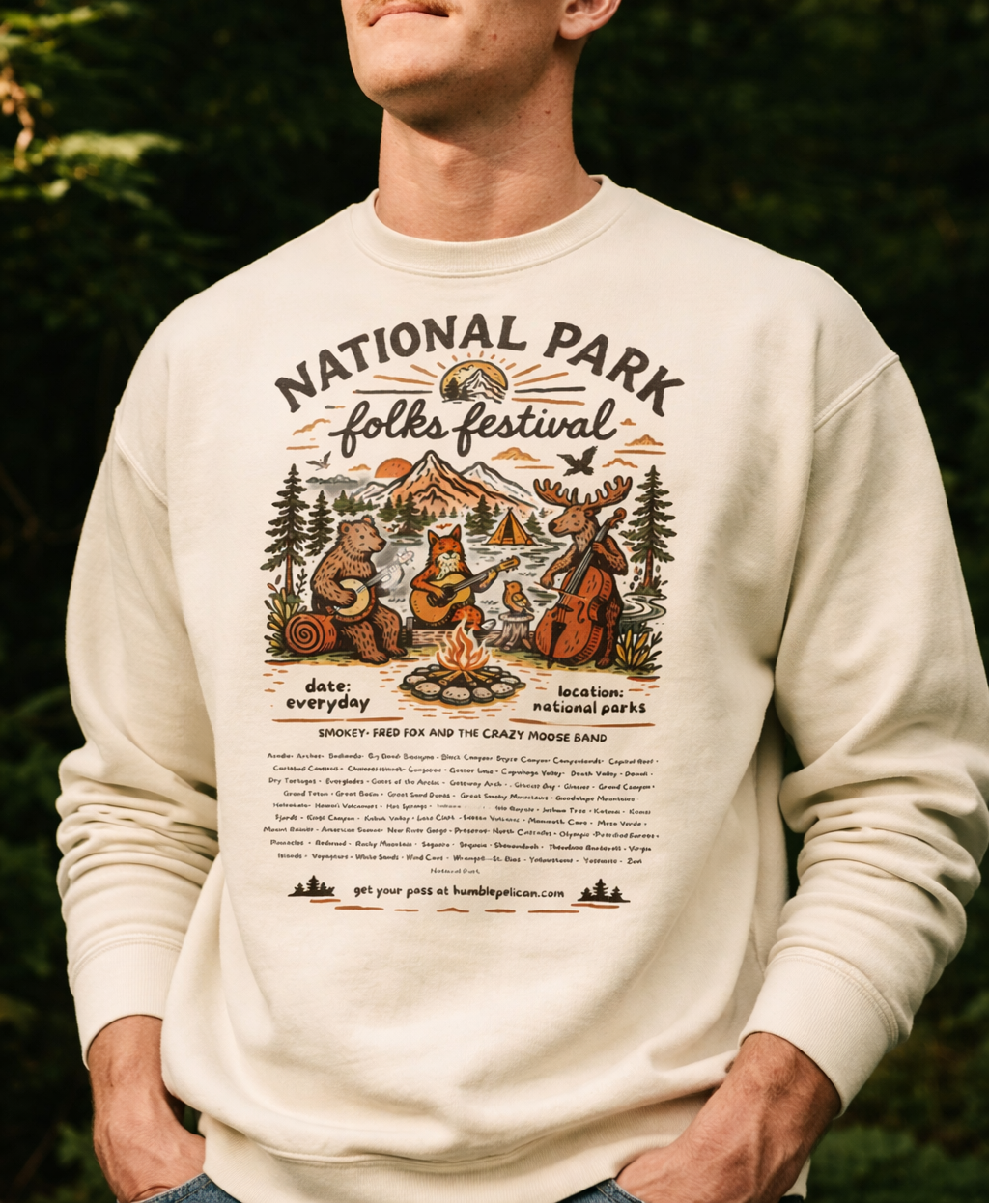 National Park Folks Festival crewneck sweatshirt - unisex