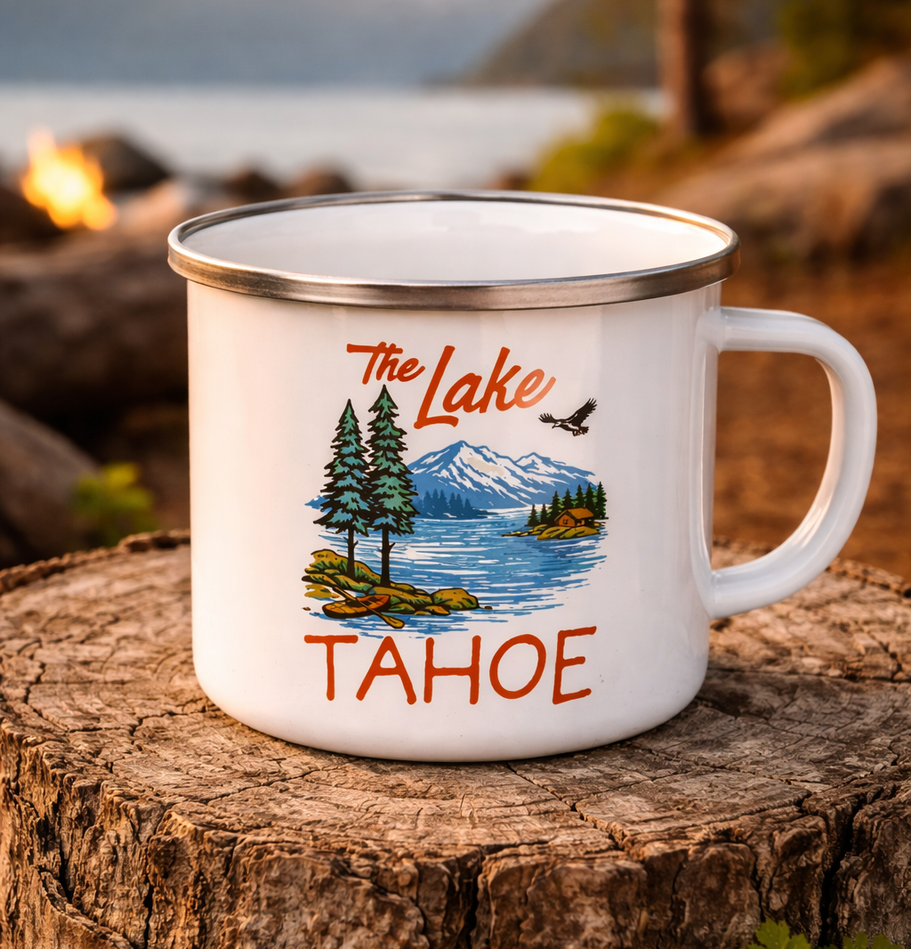 Lake Tahoe Enamel Mug