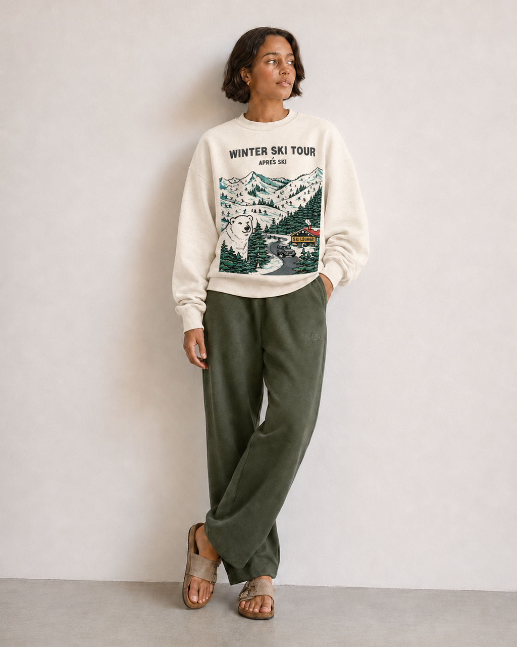 Winter Ski Tour Statement Sweater