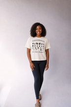 Footprints in the parks Women’s cropped boxy tee
