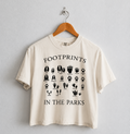 Footprints in the parks Women’s cropped boxy tee