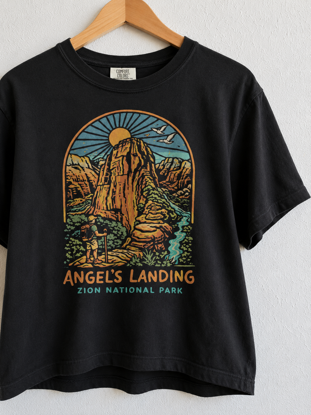 Women’s Boxy cropped Angel's Landing tee
