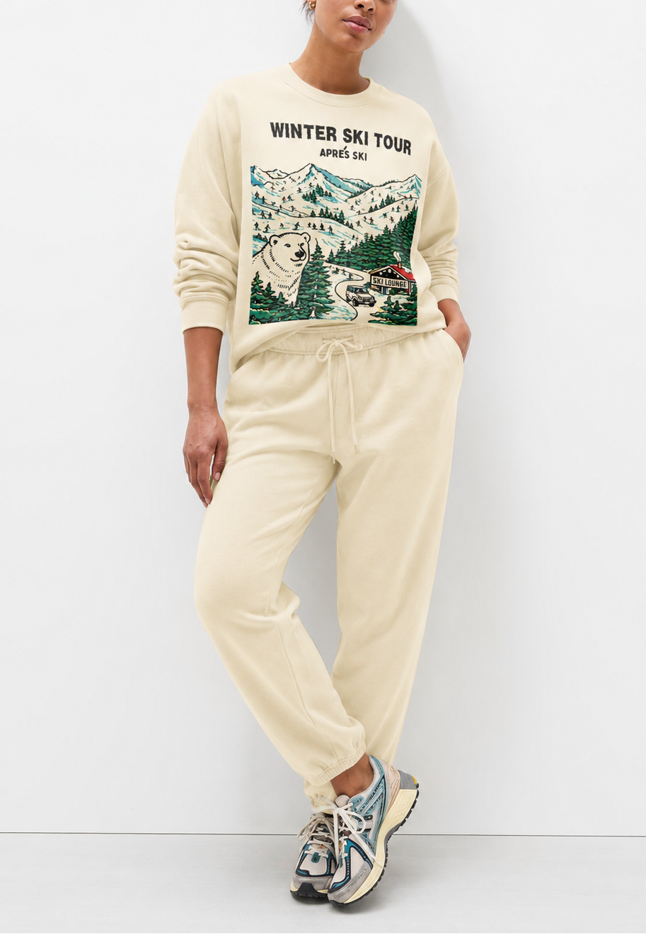 Winter Ski Tour Statement Sweater