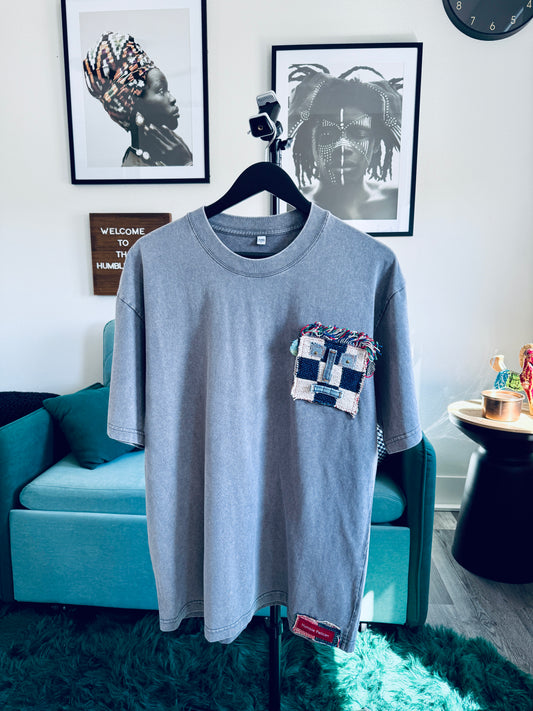 Threaded Faces Shirt - Gray