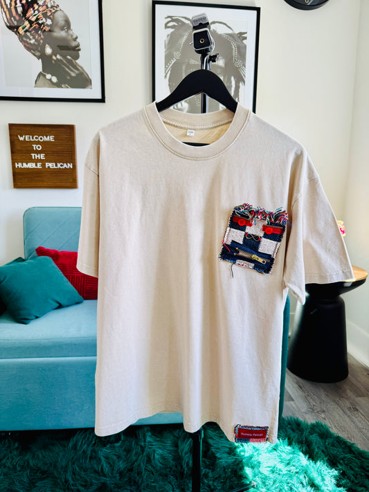 Threaded Face Shirt - Cream