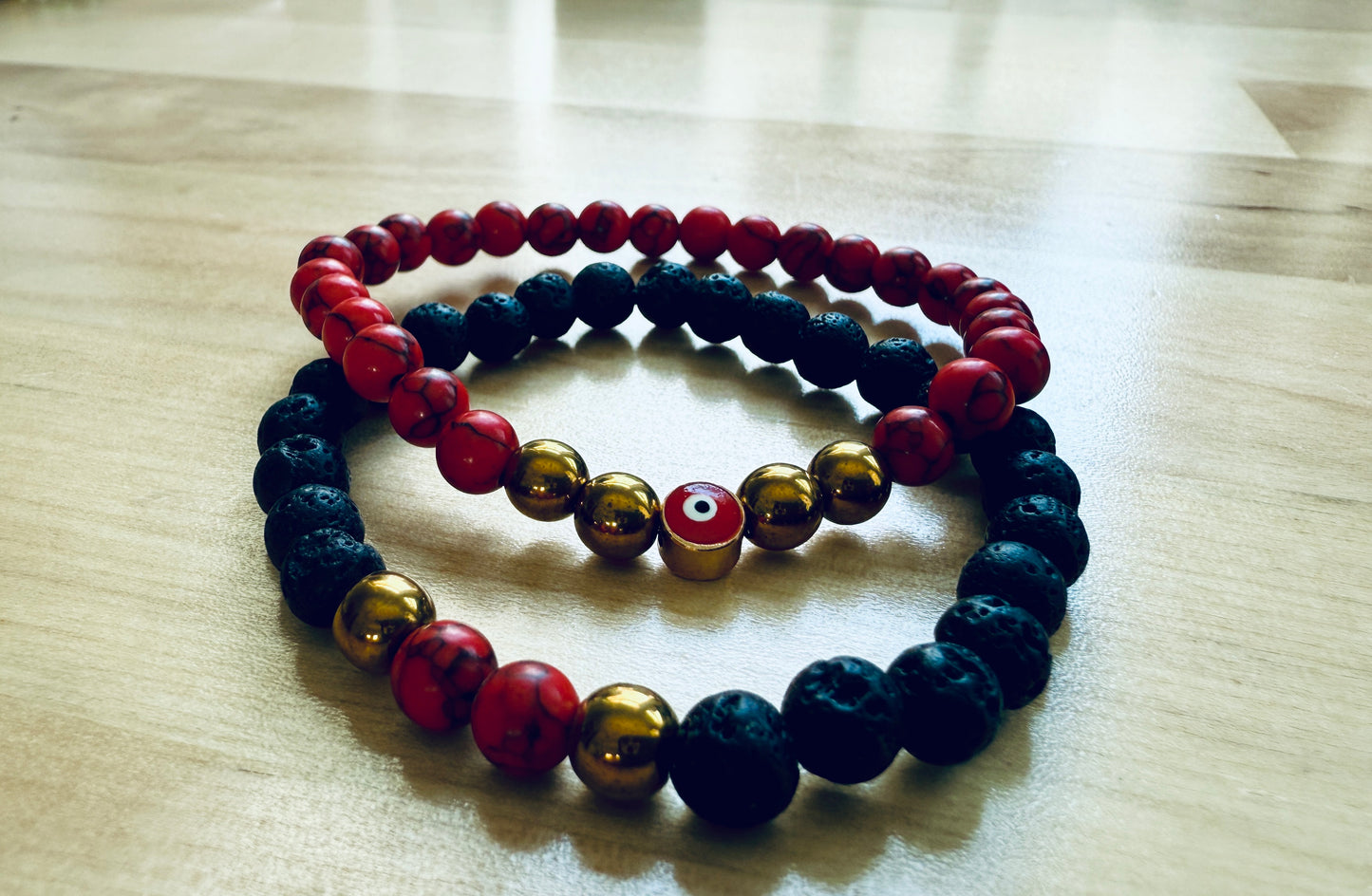 Pair of Stacked stretch bracelet (2)