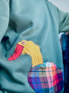 Handmade Mallard Duck Sweater - Olive Green