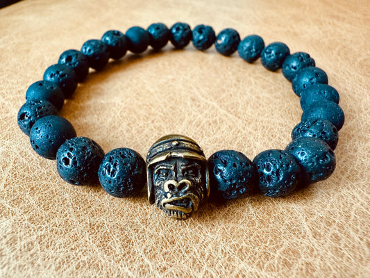 Black Ape head stretch bracelet
