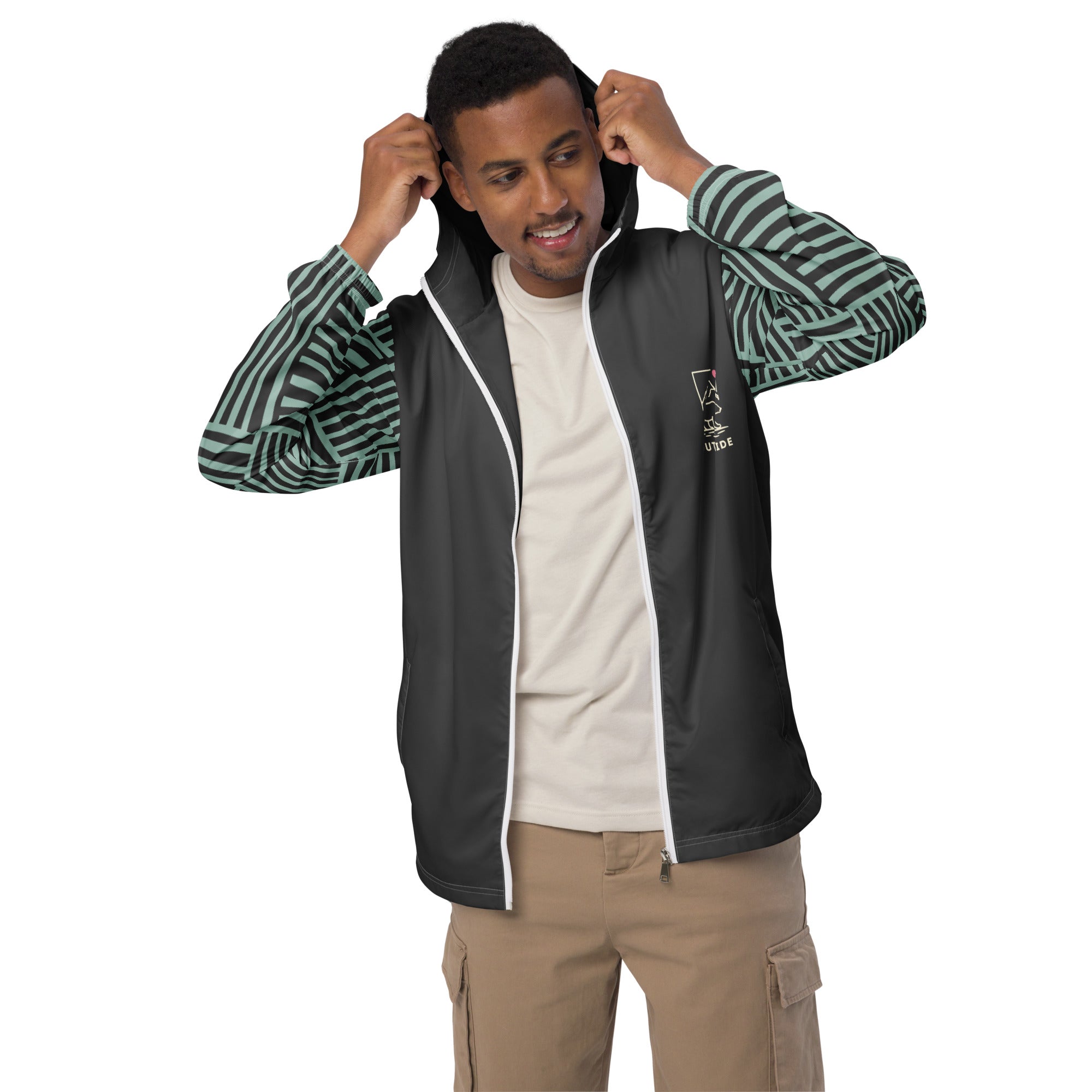 Lightweight Geometric Unisex windbreaker