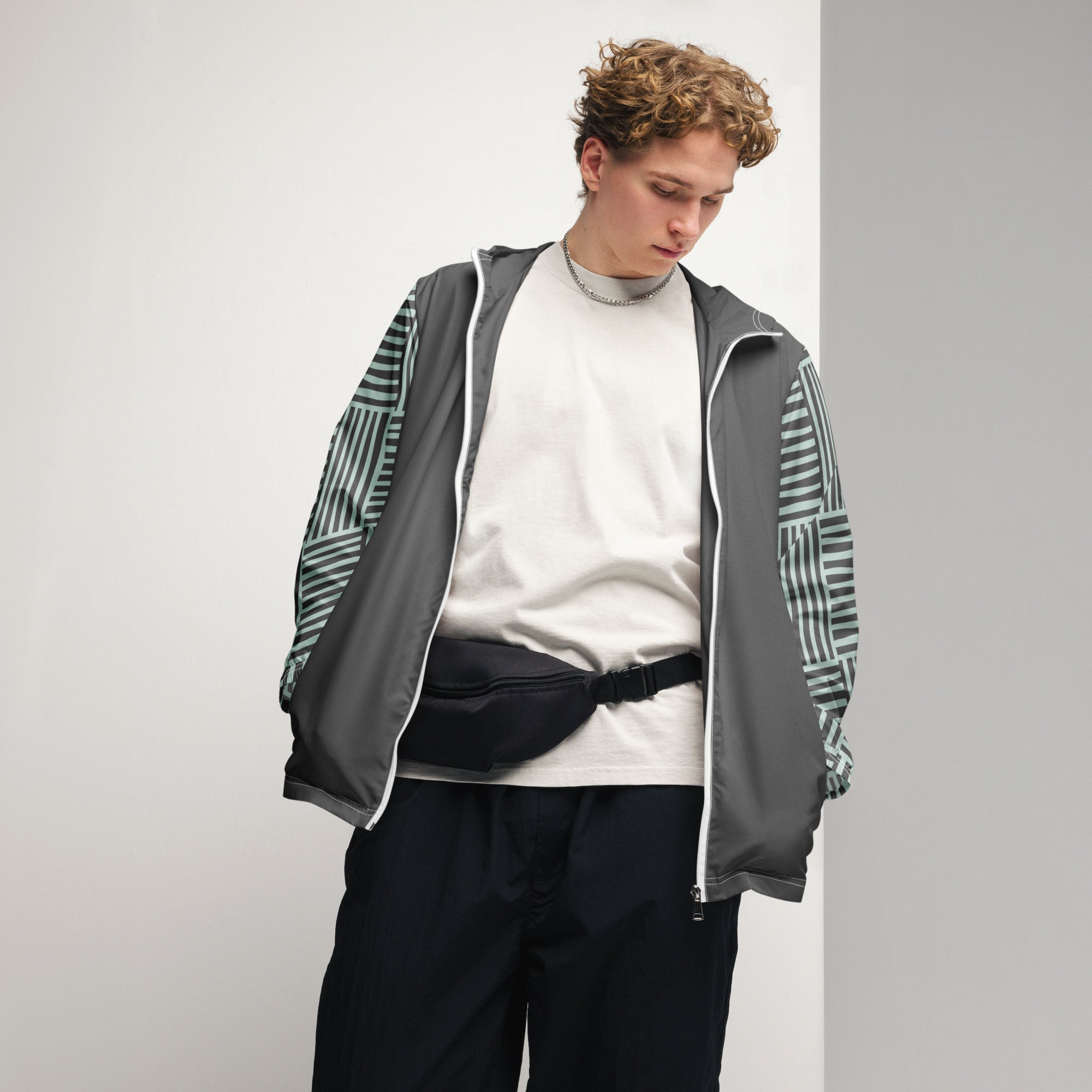 Lightweight Geometric Unisex windbreaker