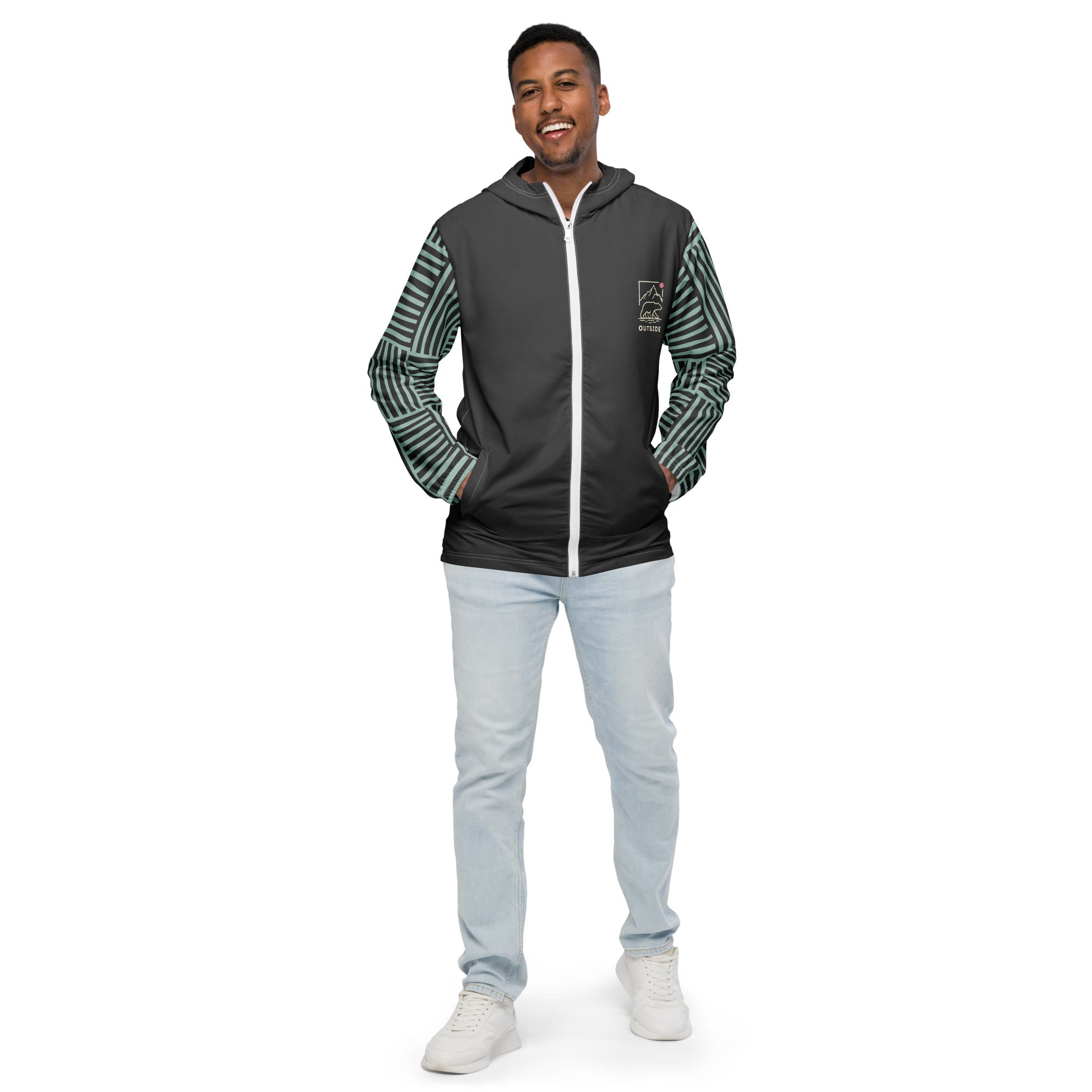 Lightweight Geometric Unisex windbreaker