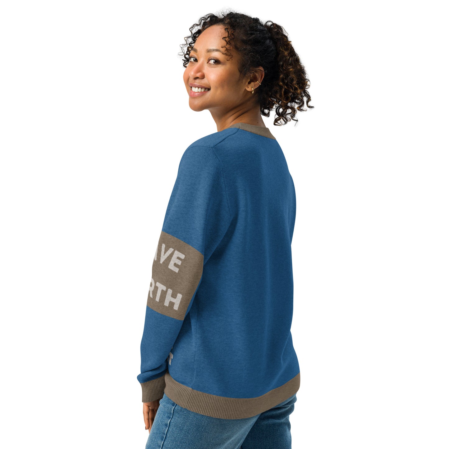 Save Earth Knitted crew neck sweater