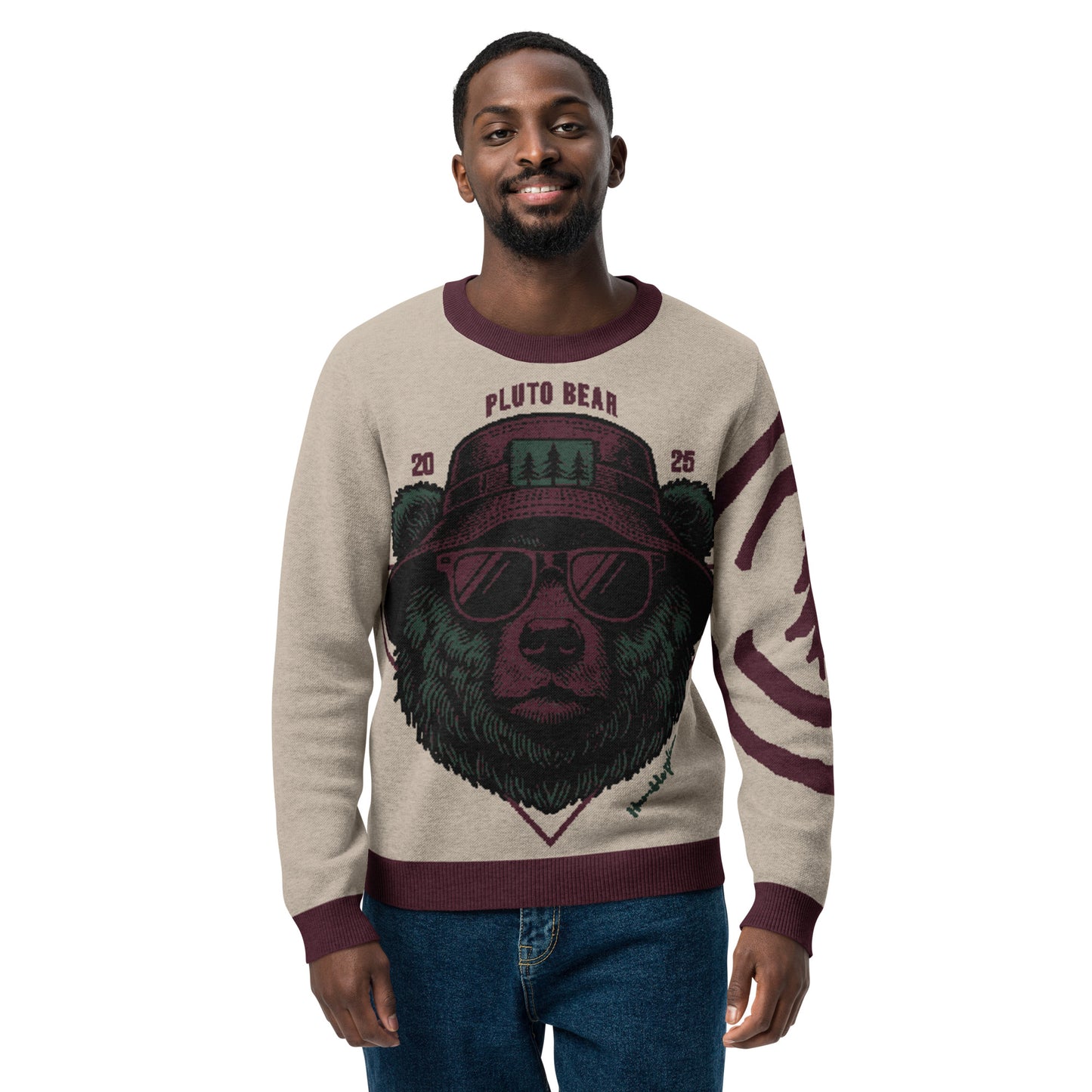 Pluto Bear 2025 Knitted crew neck sweater