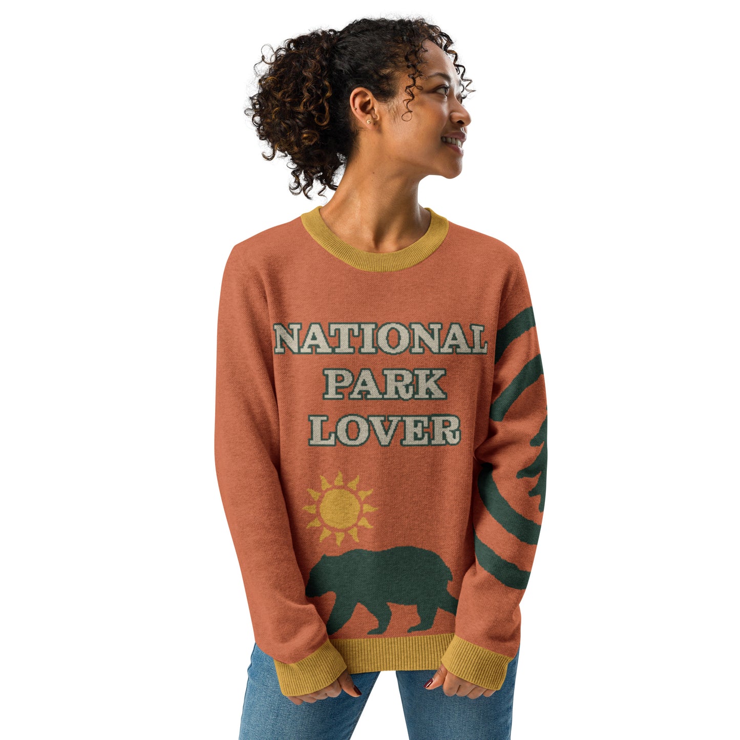 Natural Park Lover Knitted crew neck sweater