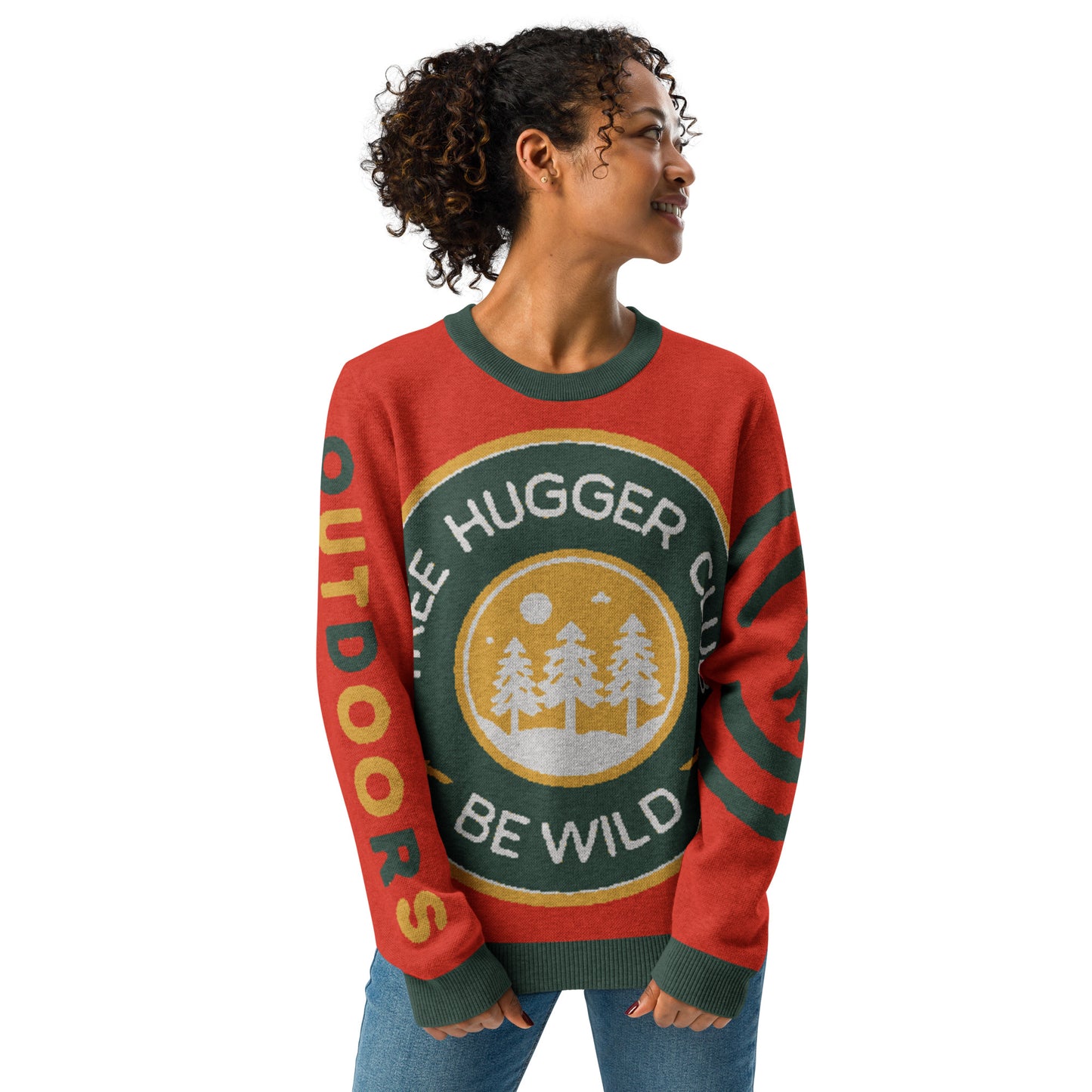 Tree Hugger Knitted crew neck sweater