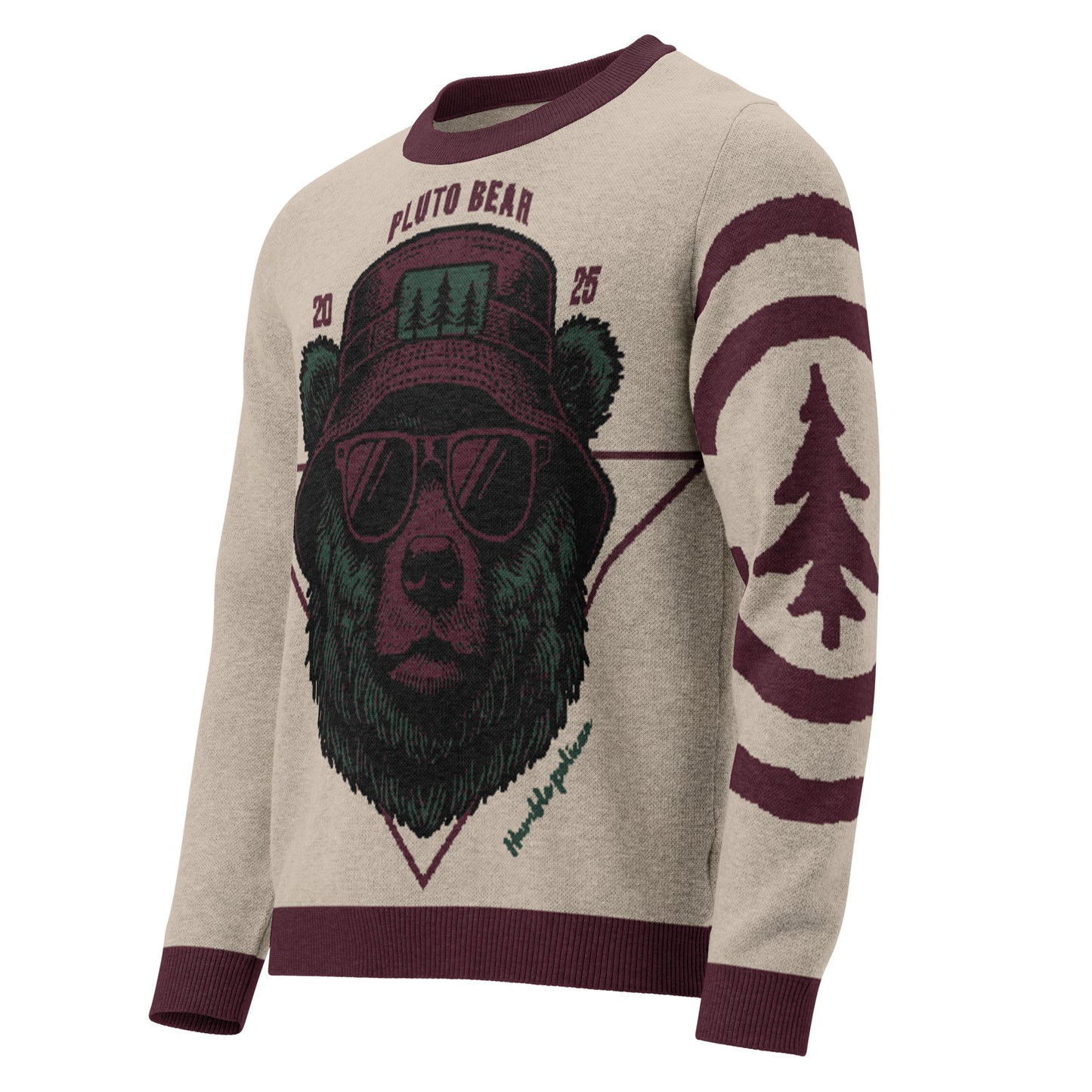 Pluto Bear 2025 Knitted crew neck sweater